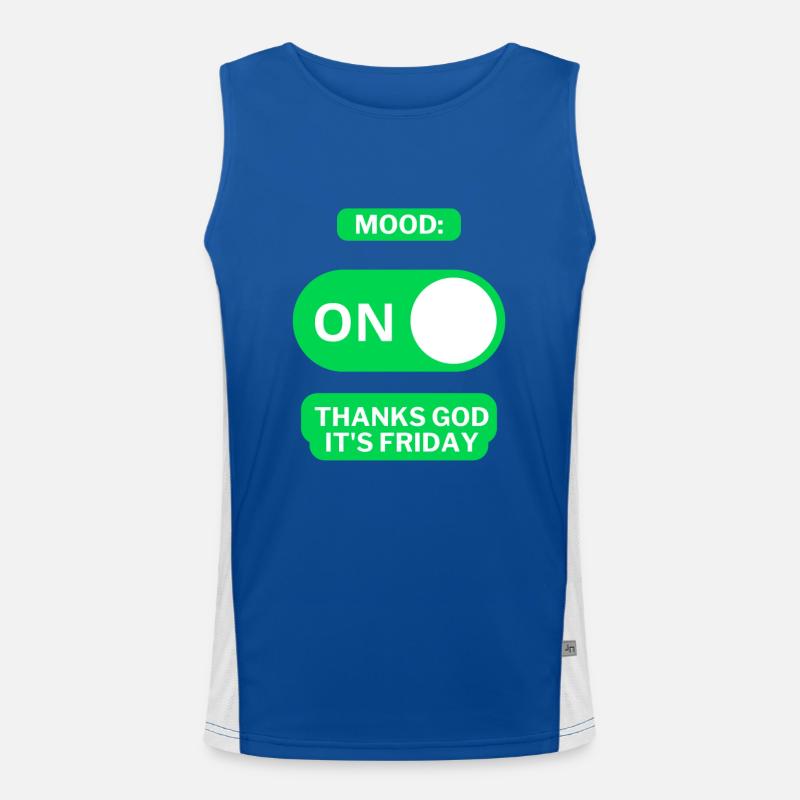 Mood Freitag EIN | Lustiges Freitagsdesign Funktionelles Kontrast-Tank Top für Männer 