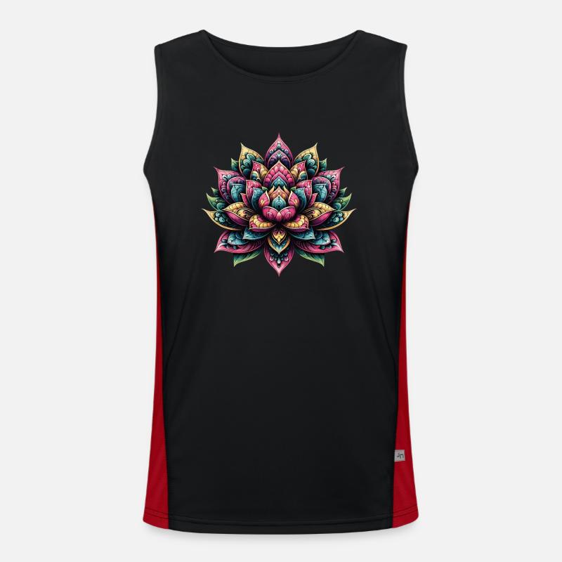 Fleur de lotus Débardeur respirant contrasté Homme 