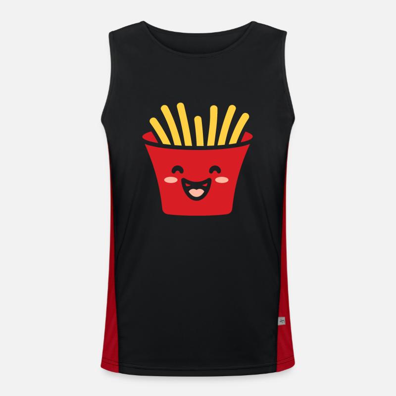 frites Débardeur respirant contrasté Homme 