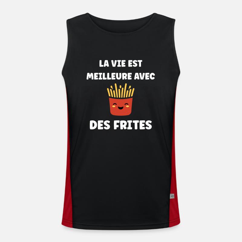 frites Débardeur respirant contrasté Homme 
