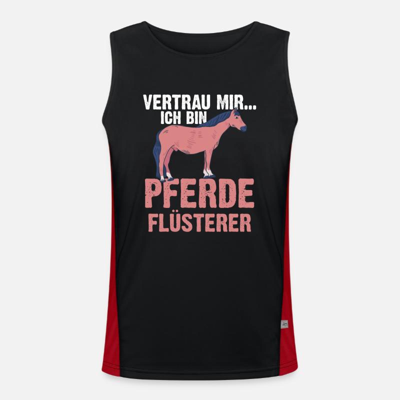 Pferd Reiten Bauernhof Bauer Pferdebesitzer Pferde Funktionelles Kontrast-Tank Top für Männer 