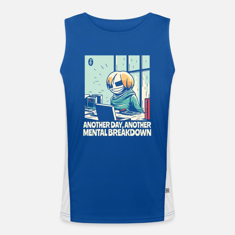 Ein weiterer Nervenzusammenbruch im Büro Funktionelles Kontrast-Tank Top für Männer 