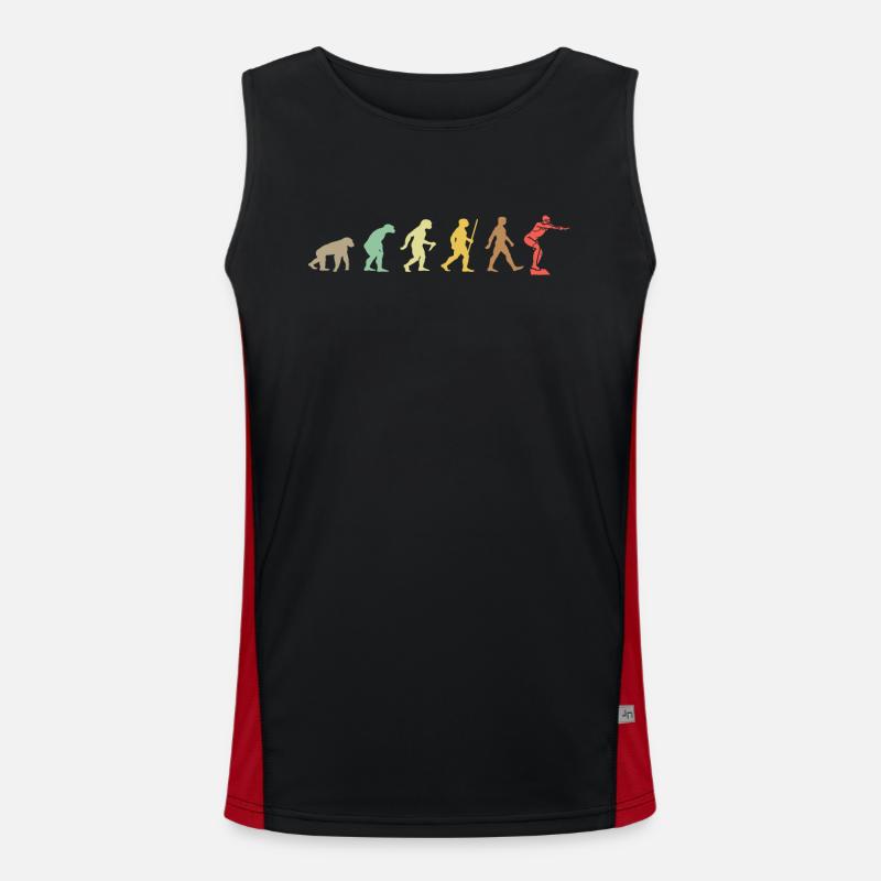 Swim Retro Swimming Evolution Funny swimmer Débardeur respirant contrasté Homme 