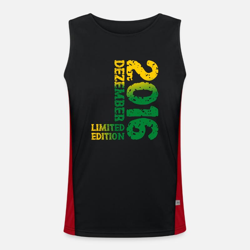 2016 December Limited Edition 7th Birthday Decoration Men's Functional Contrast Tank Top 