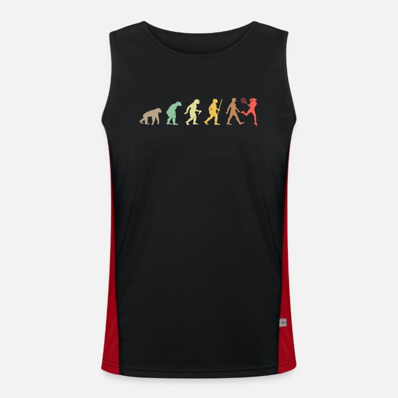 Vintage Tennis RetroTennis Player Evolution Débardeur respirant contrasté Homme 