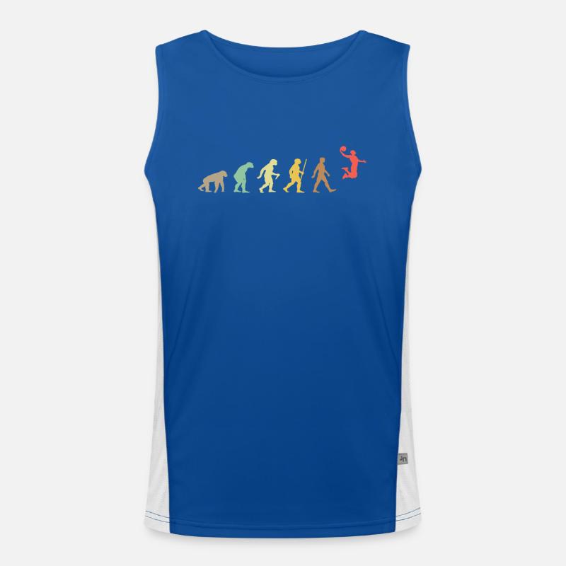 Basketball Retro Basketball Player Evolution Débardeur respirant contrasté Homme 