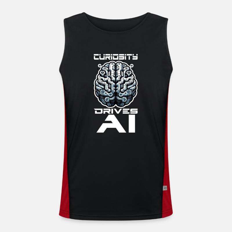 Artificial intelligence, machine learning, data Men's Functional Contrast Tank Top 