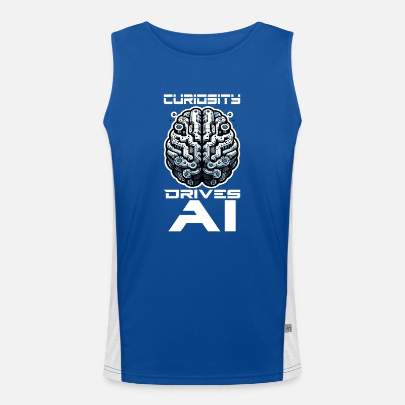 Künstliche Intelligenz, Maschinelles Lernen, Daten Funktionelles Kontrast-Tank Top für Männer 