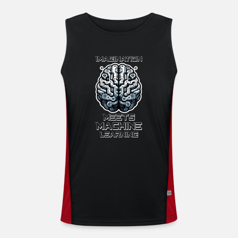Artificial intelligence, machine learning, data Men's Functional Contrast Tank Top 
