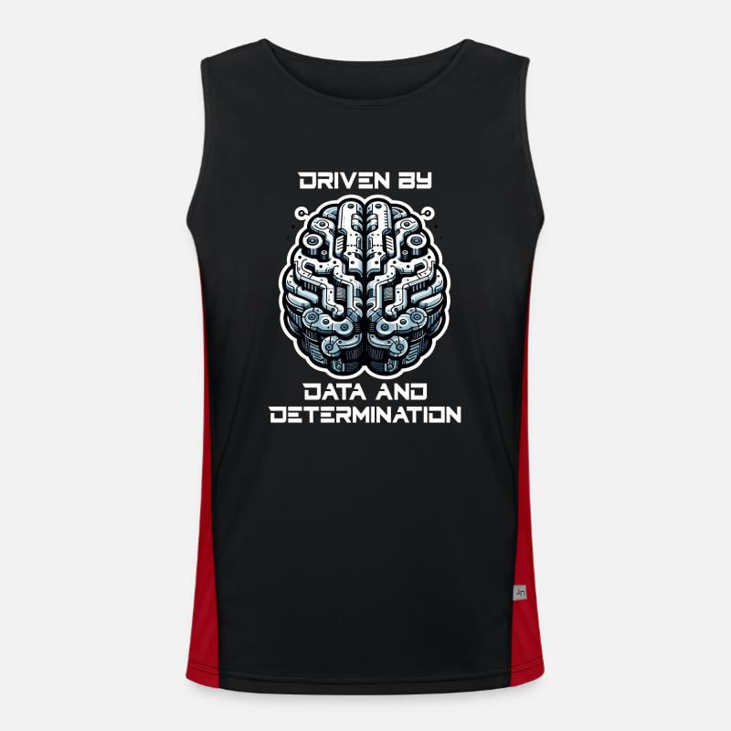 Artificial intelligence, machine learning, data Men's Functional Contrast Tank Top 