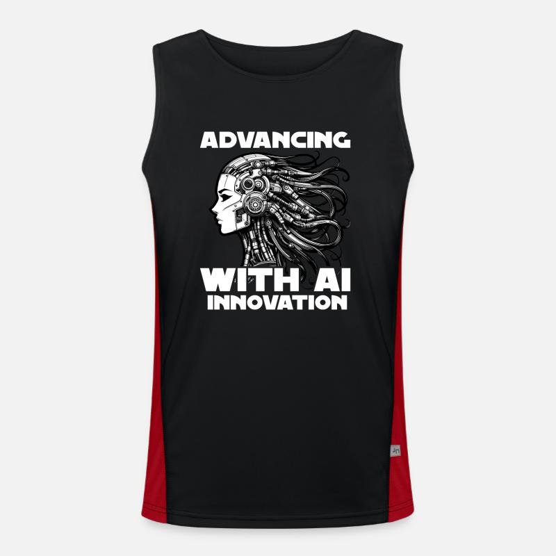 Artificial intelligence, machine learning, data Men's Functional Contrast Tank Top 