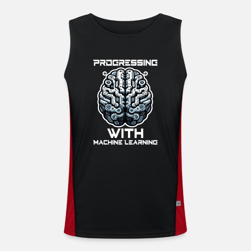 Artificial intelligence, machine learning, data Men's Functional Contrast Tank Top 