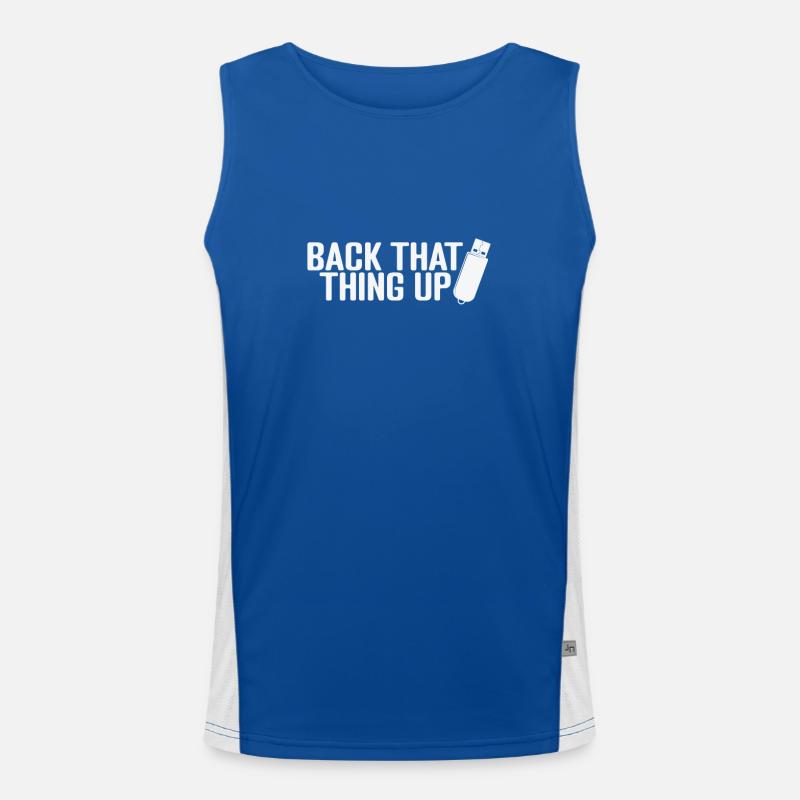 Back That Thing up USB Stick Men's Functional Contrast Tank Top 
