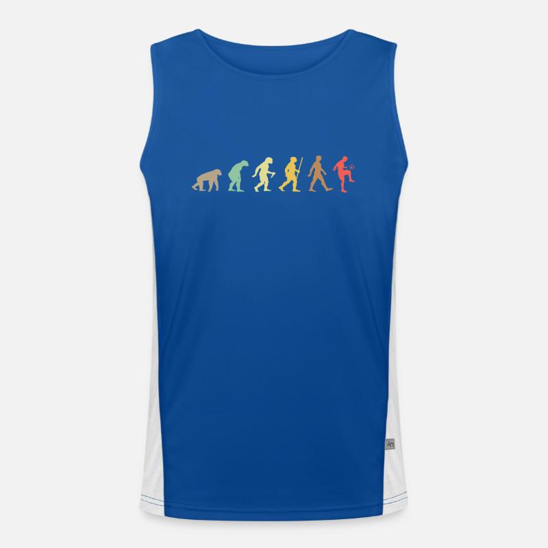 Fußball Retro Fußball Evolution Funktionelles Kontrast-Tank Top für Männer 