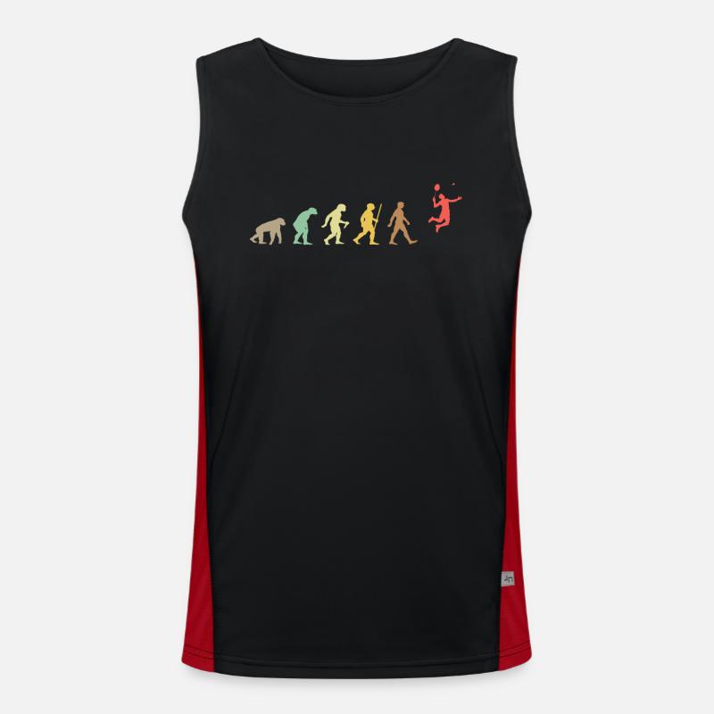 Badminton Retro shuttlecock Evolution Débardeur respirant contrasté Homme 