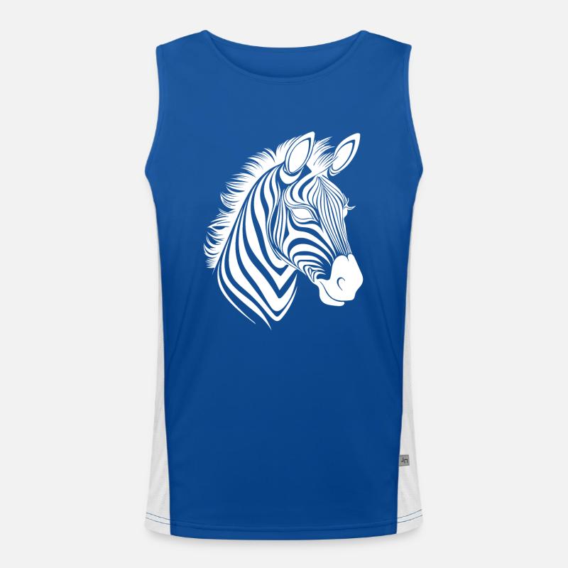 Zebra Elegant with beautiful striped pattern Men's Functional Contrast Tank Top 