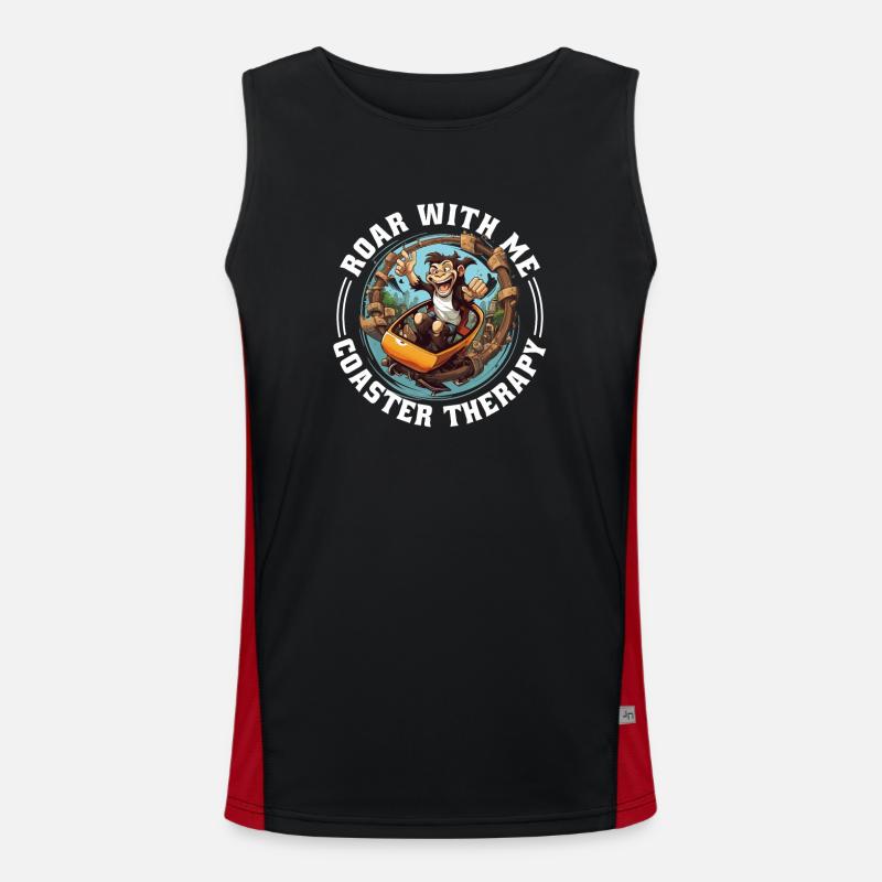 Freizeitparks Jahrmarkt Rummelplatz Spruch Kirmes Funktionelles Kontrast-Tank Top für Männer 