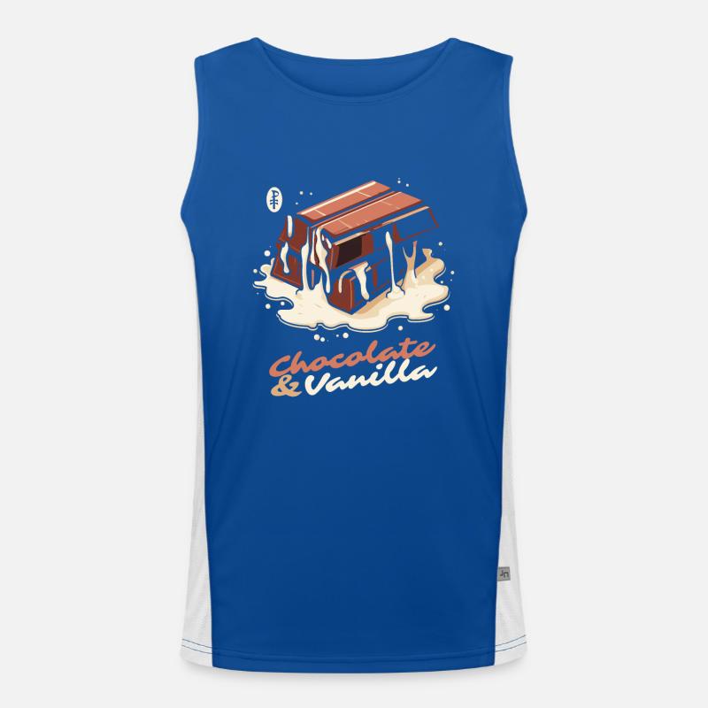 Chocolate and vanilla Men's Functional Contrast Tank Top 