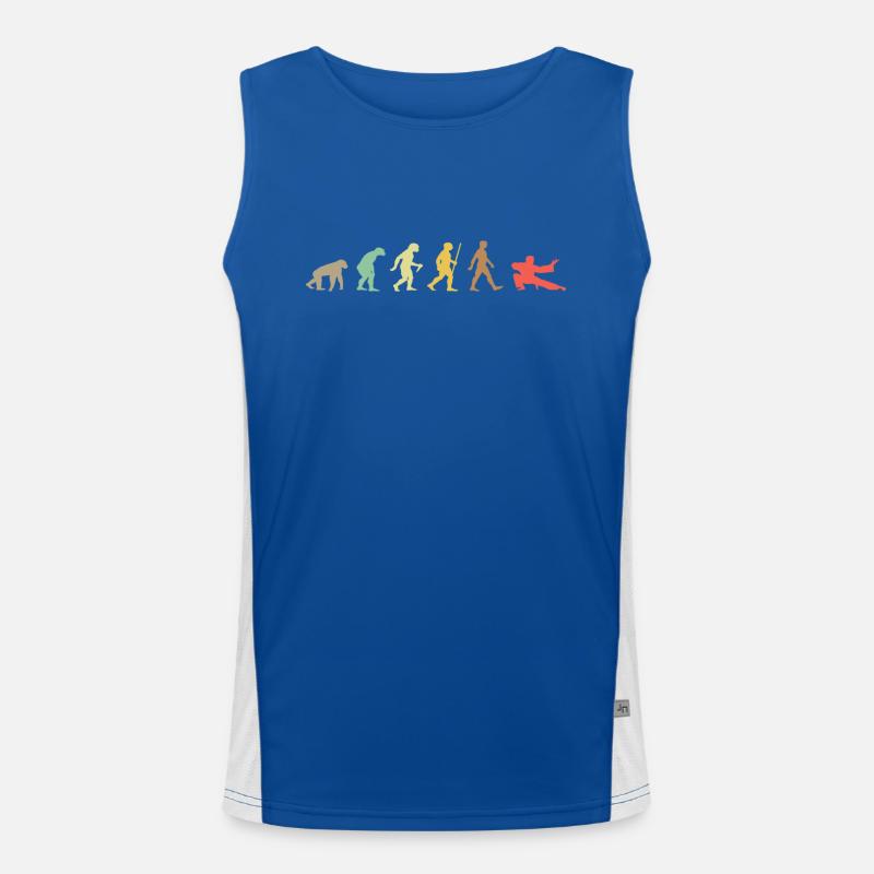 Vintage Judo Retro Martial Arts Evolution Débardeur respirant contrasté Homme 