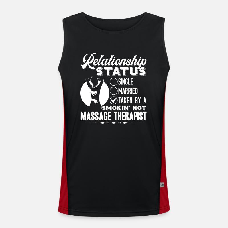 Massage Therapist Relationship Status Men's Functional Contrast Tank Top 