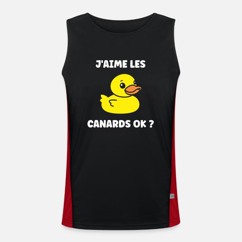 J'aime les canards Débardeur respirant contrasté Homme 