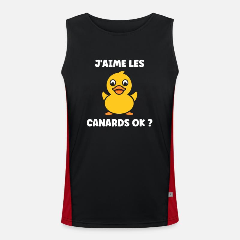 J'aime les canards Débardeur respirant contrasté Homme 