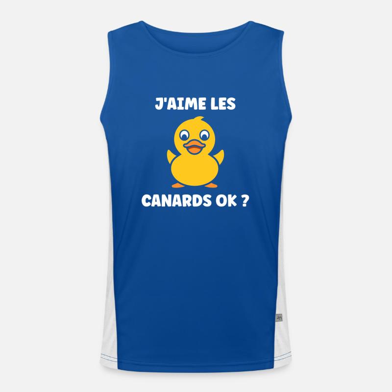J'aime les canards Débardeur respirant contrasté Homme 