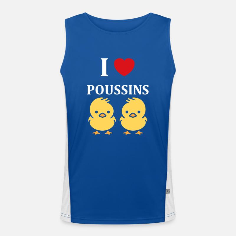 J'aime les poussins Débardeur respirant contrasté Homme 