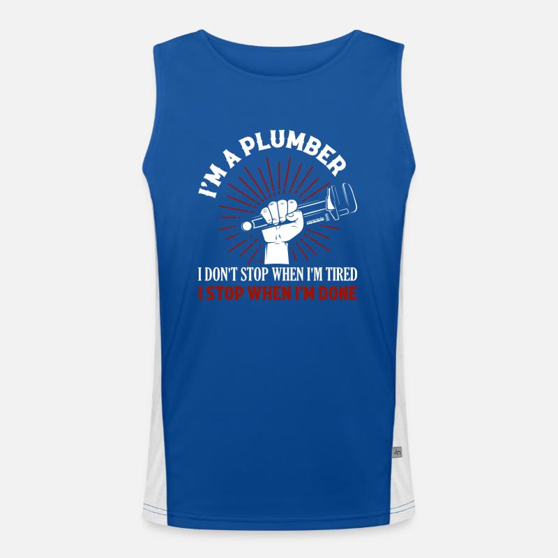 I'm A Plumber Plumbing Pipefitter Wrench Funktionelles Kontrast-Tank Top für Männer 