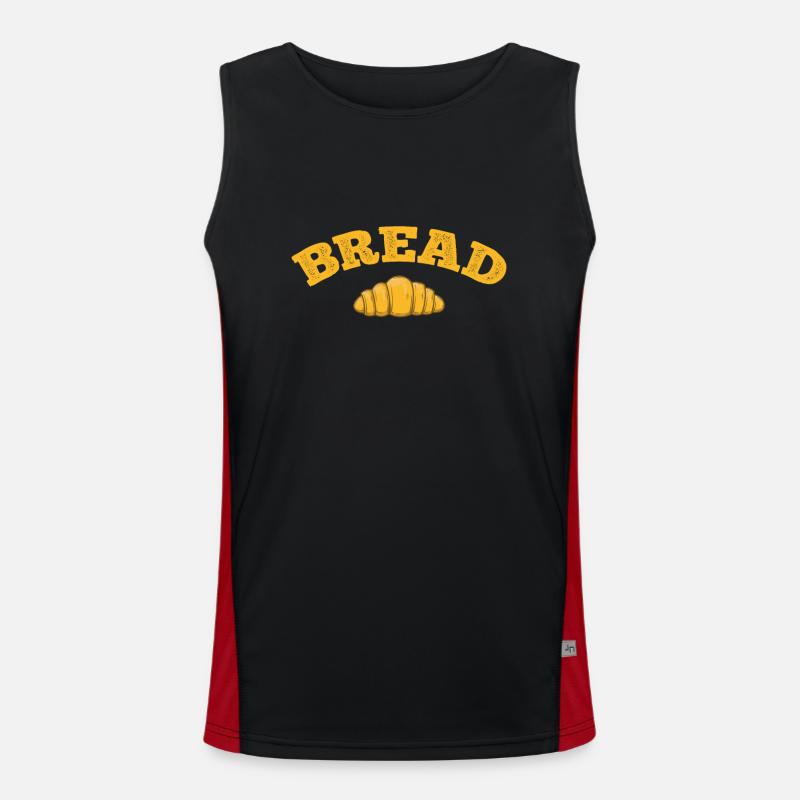 Bread Bäcker Ofen Backware Funktionelles Kontrast-Tank Top für Männer 