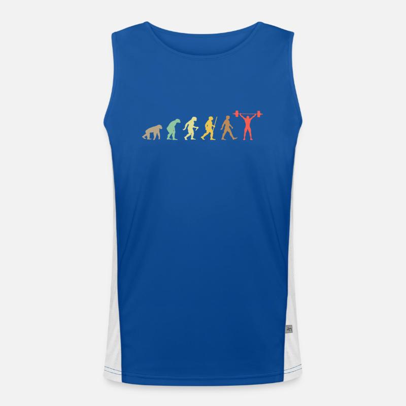 Gewichtheben Retro Bodybuilding Evolution Passformen Funktionelles Kontrast-Tank Top für Männer 