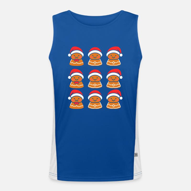 Lebkuchenmann Funktionelles Kontrast-Tank Top für Männer 