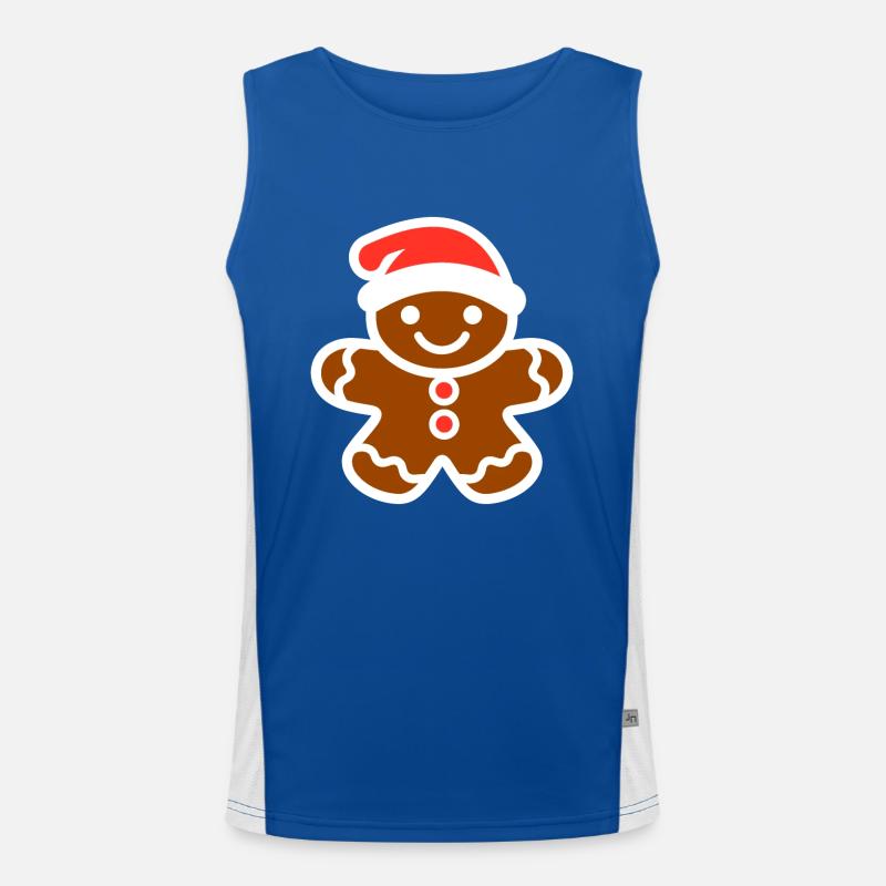 Lebkuchenmann Funktionelles Kontrast-Tank Top für Männer 