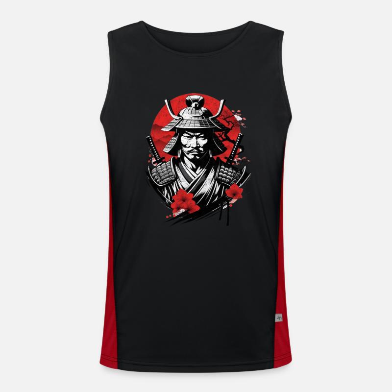 Samurai-Krieger - Japan - Dämon Funktionelles Kontrast-Tank Top für Männer 