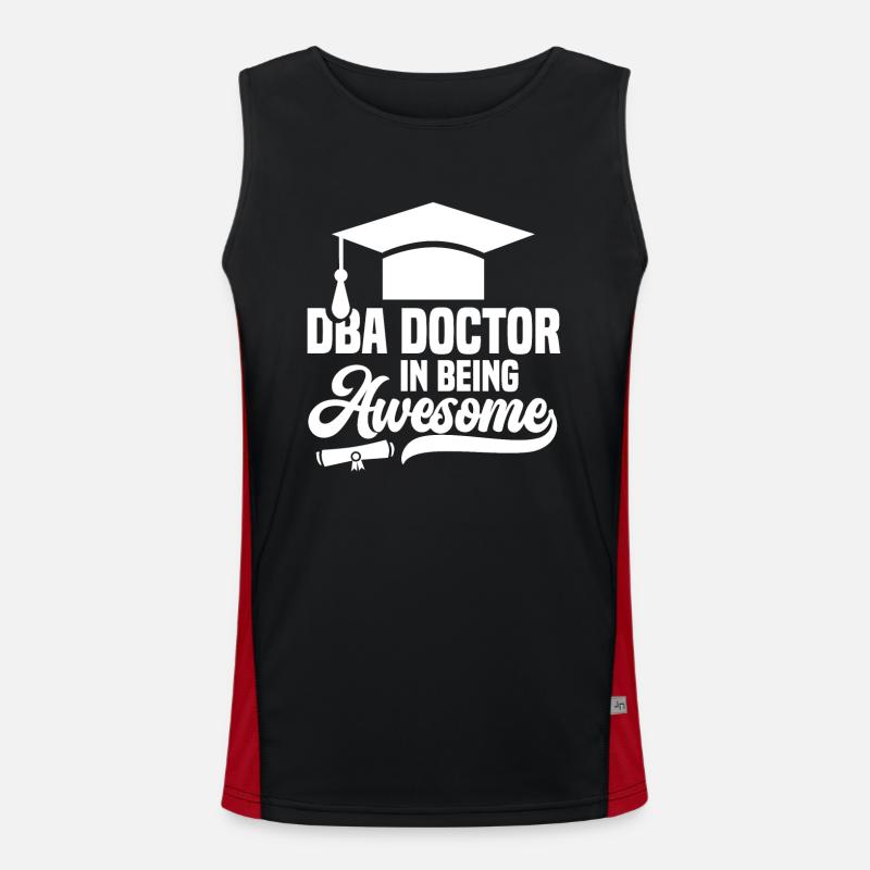 DBA Degree DBA Degree Docteur en commerce Débardeur respirant contrasté Homme 