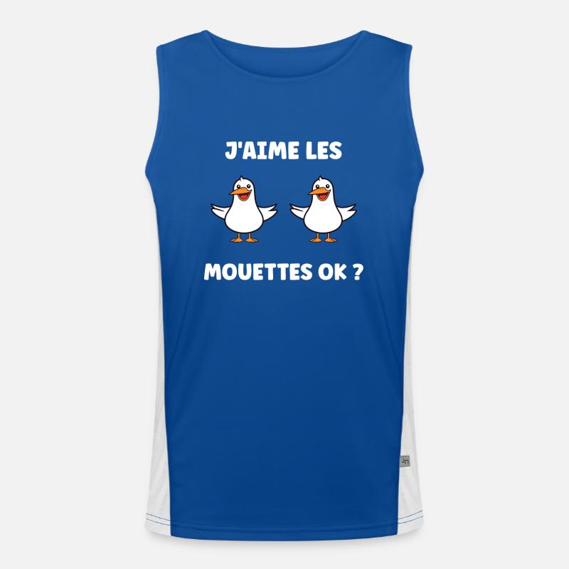 Humour petit mouette Débardeur respirant contrasté Homme 