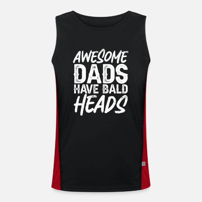 Bald Head Baldness Beard Bald Head Men's Functional Contrast Tank Top 
