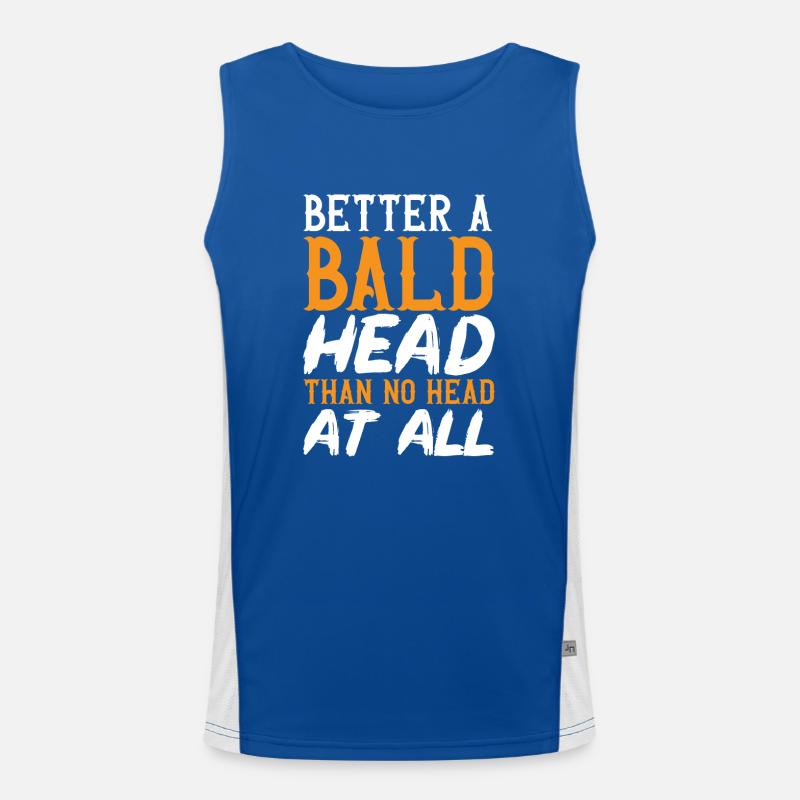Bald Head Baldness Beard Bald Head Men's Functional Contrast Tank Top 