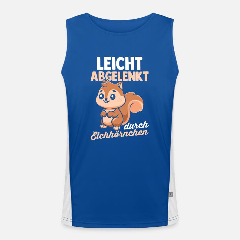 Leicht Abgelenkt Durch Eichhörnchen Funktionelles Kontrast-Tank Top für Männer 