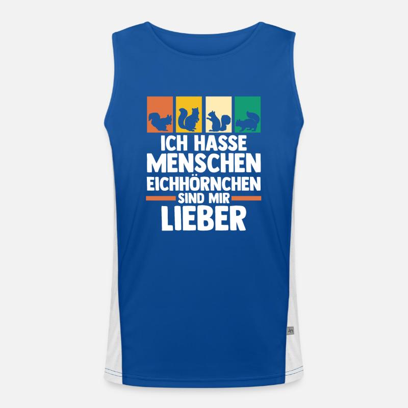 Eichhörnchen Funktionelles Kontrast-Tank Top für Männer 