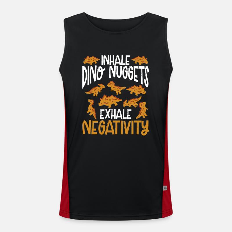 Dino nuggets Inhalation Men's Functional Contrast Tank Top 