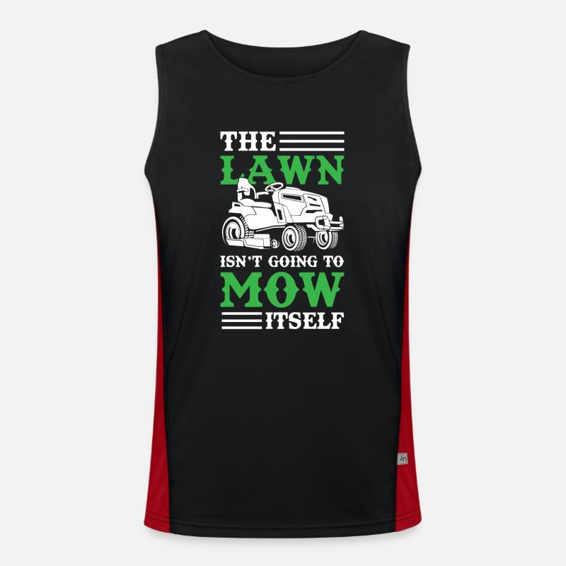 Der Rasen wird sich nicht selbst mähen Funktionelles Kontrast-Tank Top für Männer 