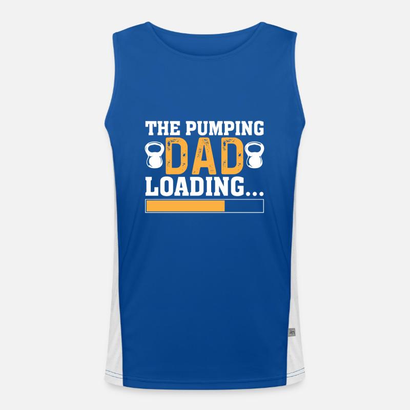 The pumping father loading... Men's Functional Contrast Tank Top 