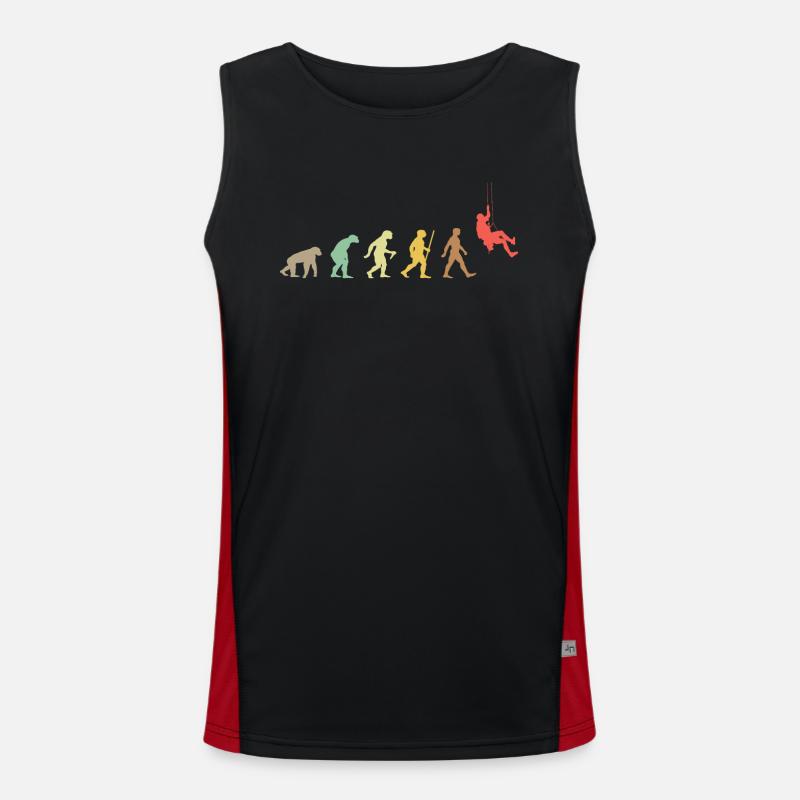Klettern Retro Klettern Evolution Climber Funktionelles Kontrast-Tank Top für Männer 