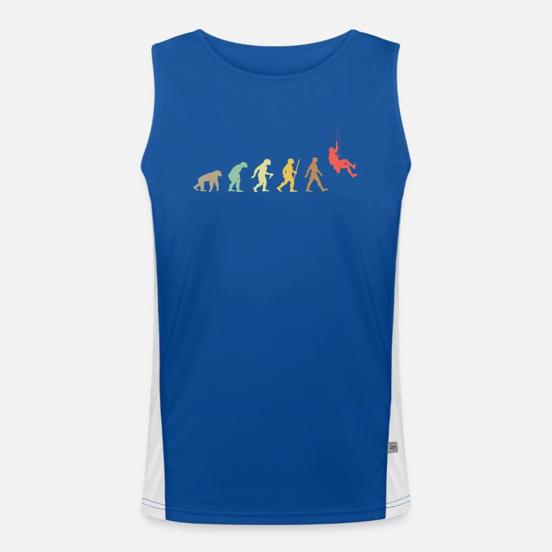 Climbing Retro Rock Climbing Evolution Climber Men's Functional Contrast Tank Top 