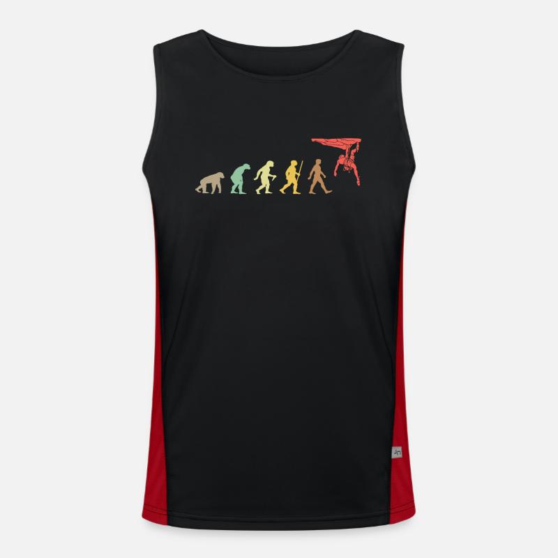 Klettern Retro Klettern Evolution Climber Funktionelles Kontrast-Tank Top für Männer 