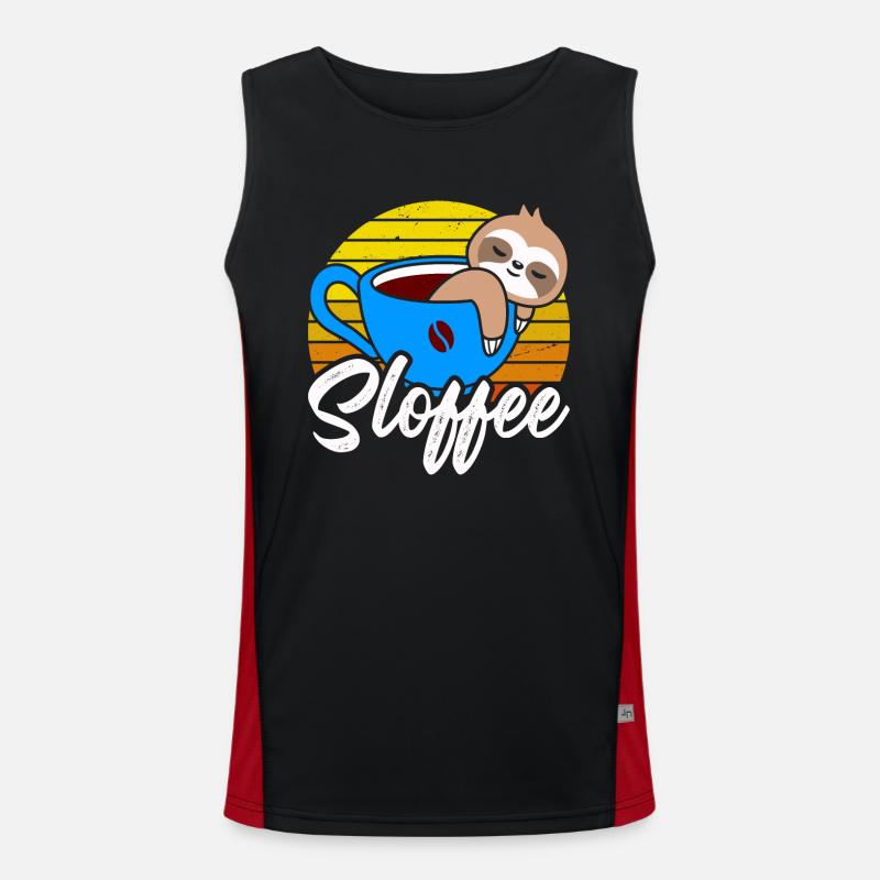 Sloffee Im Retro Funktionelles Kontrast-Tank Top für Männer 