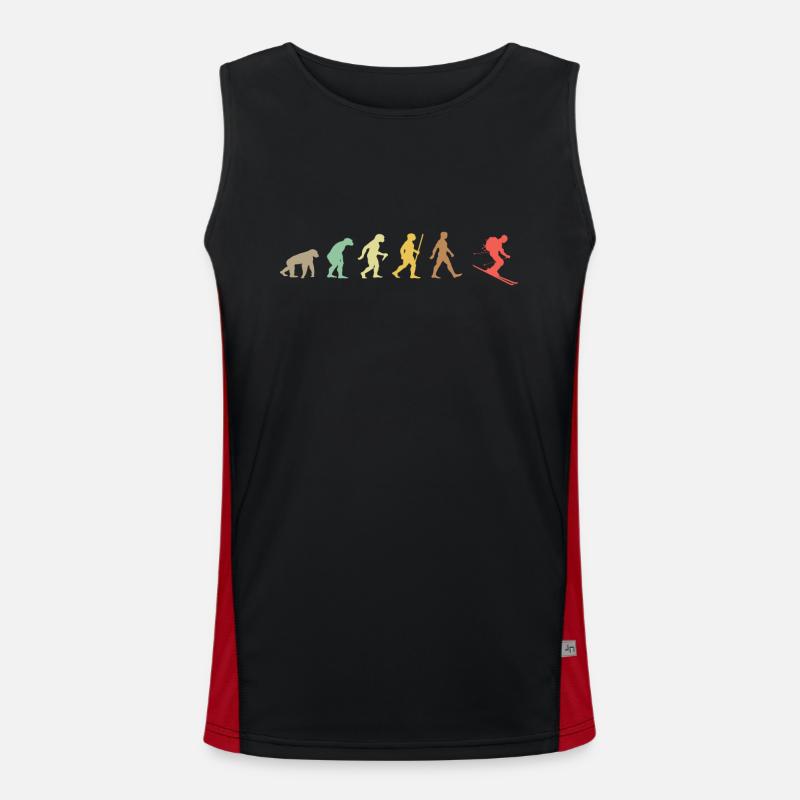 Skiing Retro Skier Evolution Ski Débardeur respirant contrasté Homme 
