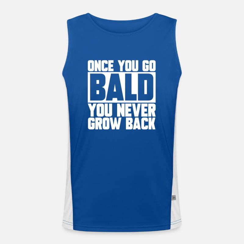 Bald Head Baldness Beard Bald Head Men's Functional Contrast Tank Top 