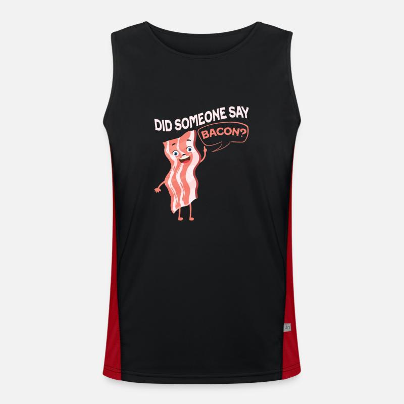 Did Someone Say Bacon? Ham Pig Meat Funktionelles Kontrast-Tank Top für Männer 